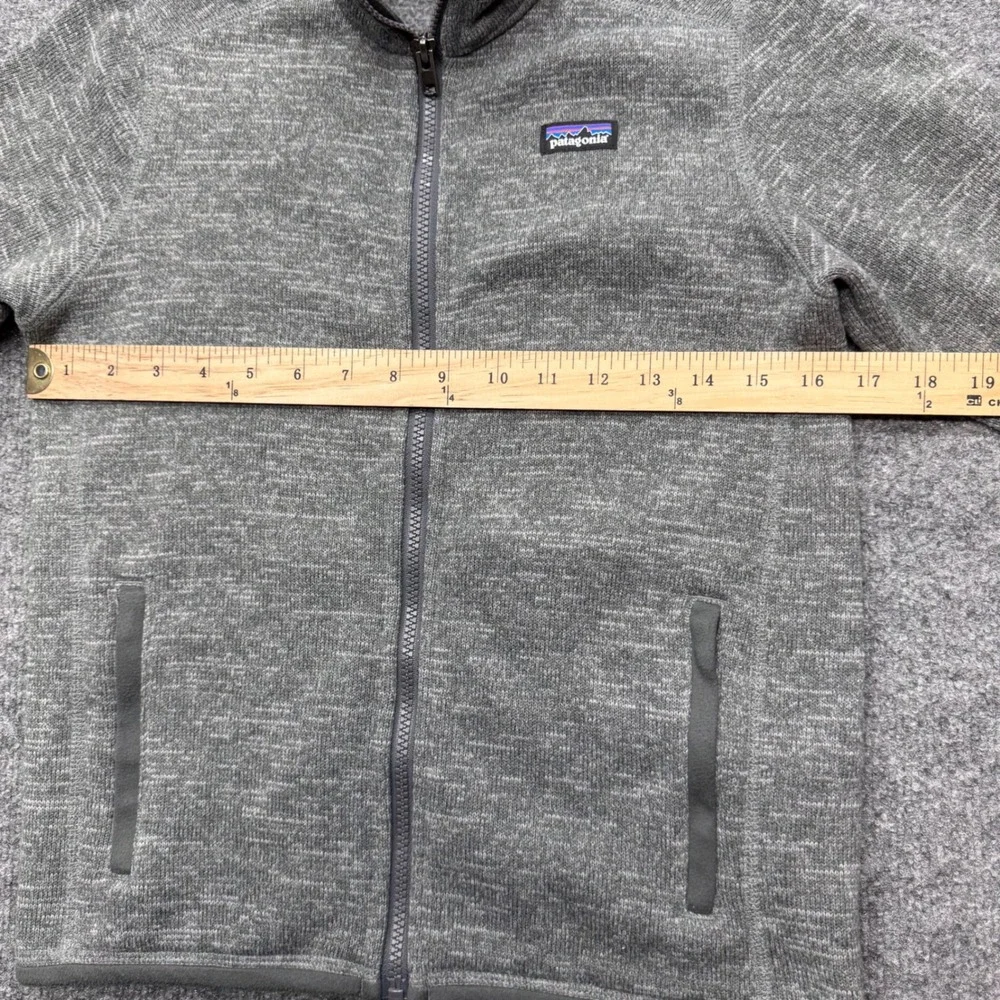 Patagonia Better Sweater Full Zip Jacket Kids Medium 10 Heathered Gray Fleece